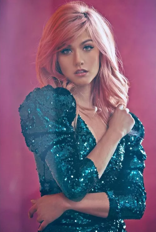 Katherine McNamara with pink hair by Rednaxela117