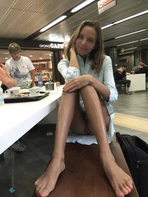 Katya Clover in public without panties by pintol88