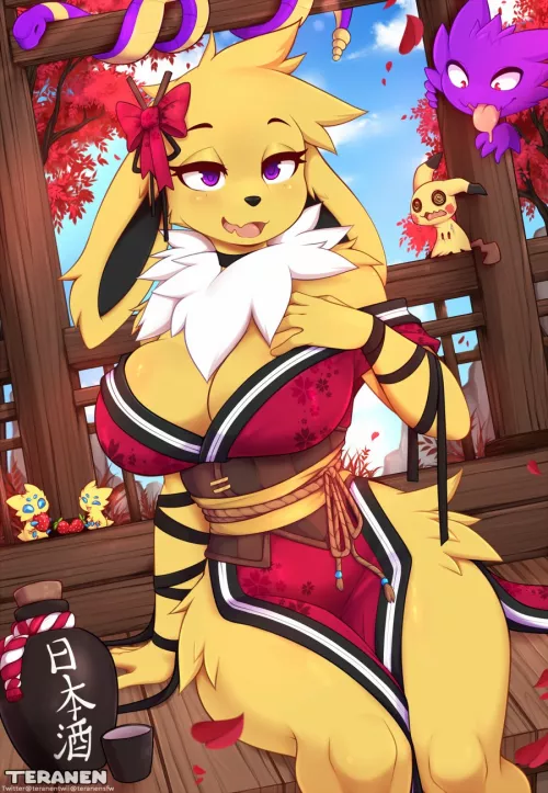 Kimono Jolteon (Teranen) by PixelCreamBit
