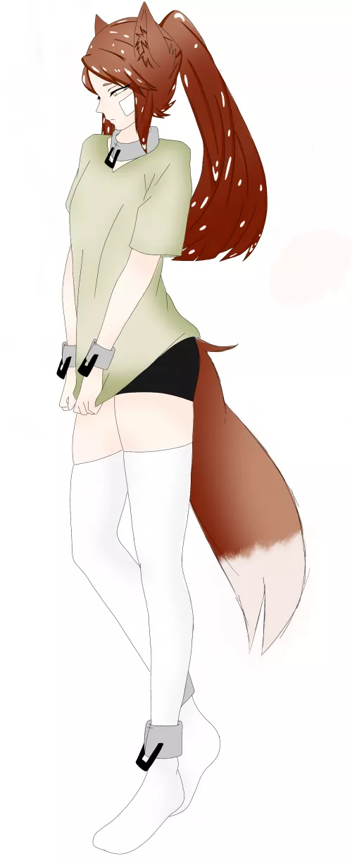 kitsune trap OC redesign (hentai/nsfw coming soon, art by me!) by SnowyInuk
