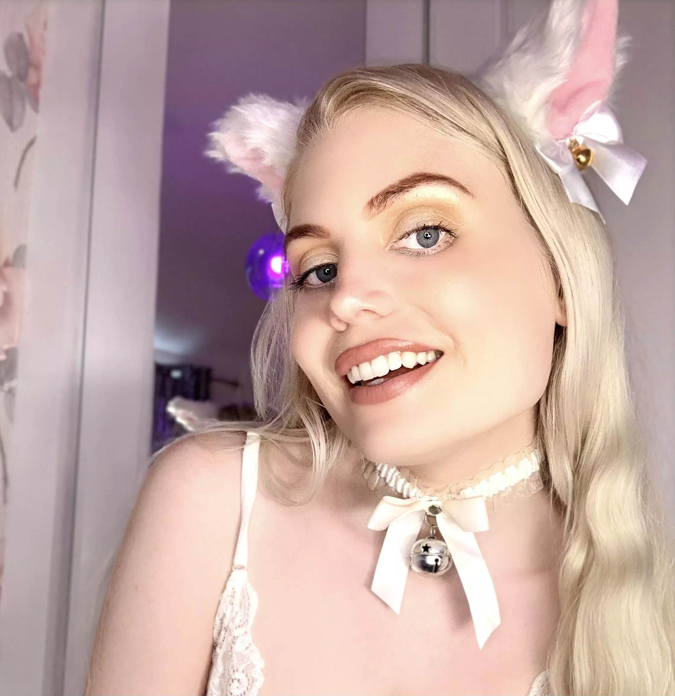 Kitty loves collars ! Wanna play with my bell ? posted by ittybityprettykitty