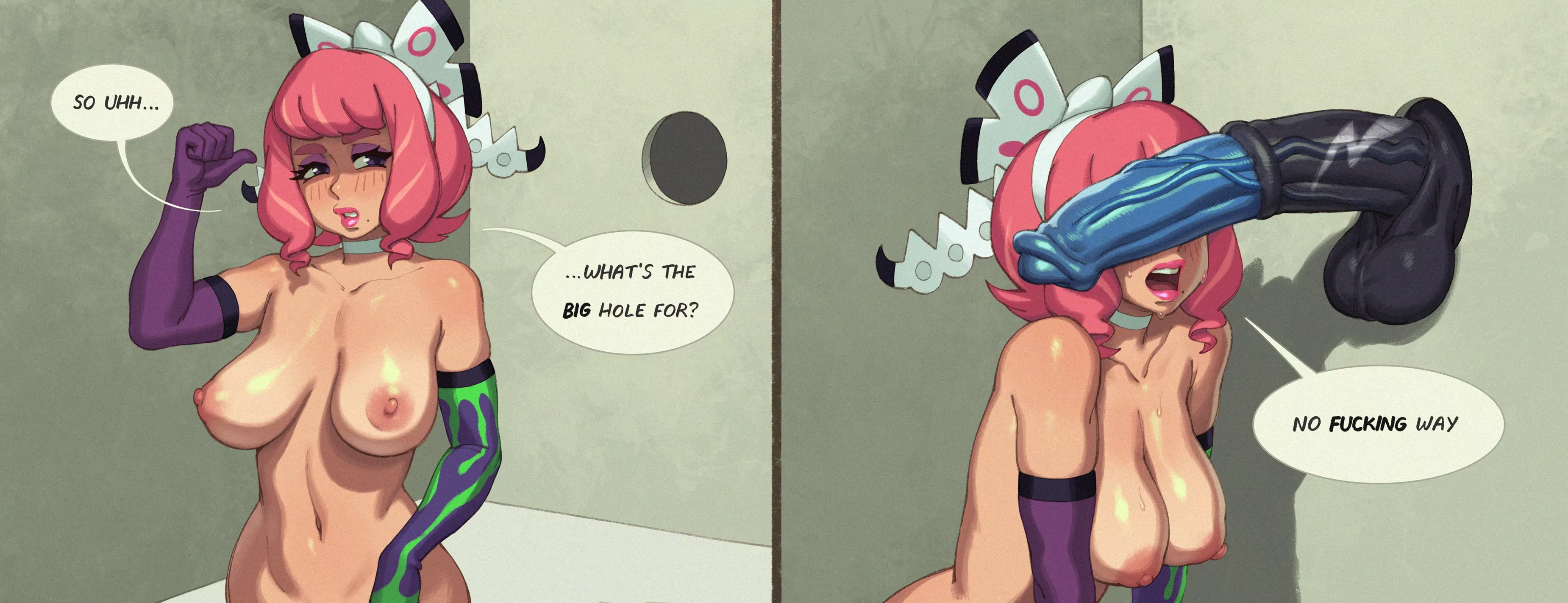 Klara finds a large one at the glory hole (Riz Draws) posted by gifsundgirls