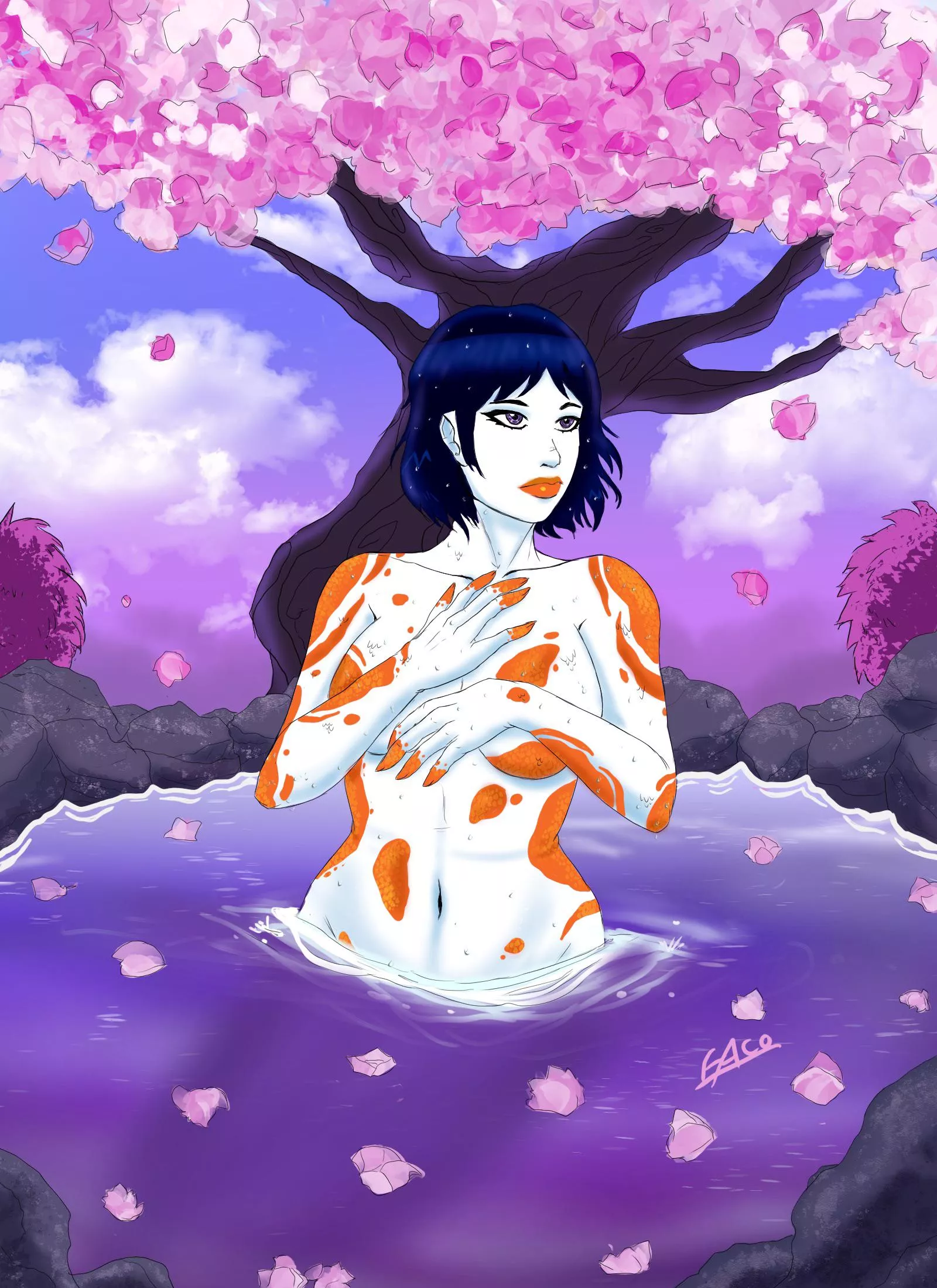 Koi fish mermaid I drew :) (faconator) posted by el_faconator