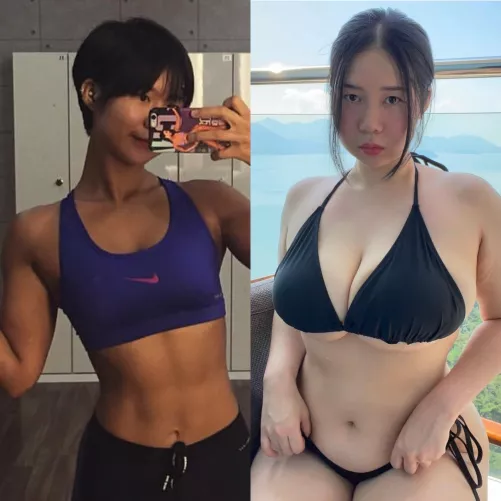 Korean girl went from fit to thicc by randomusers264