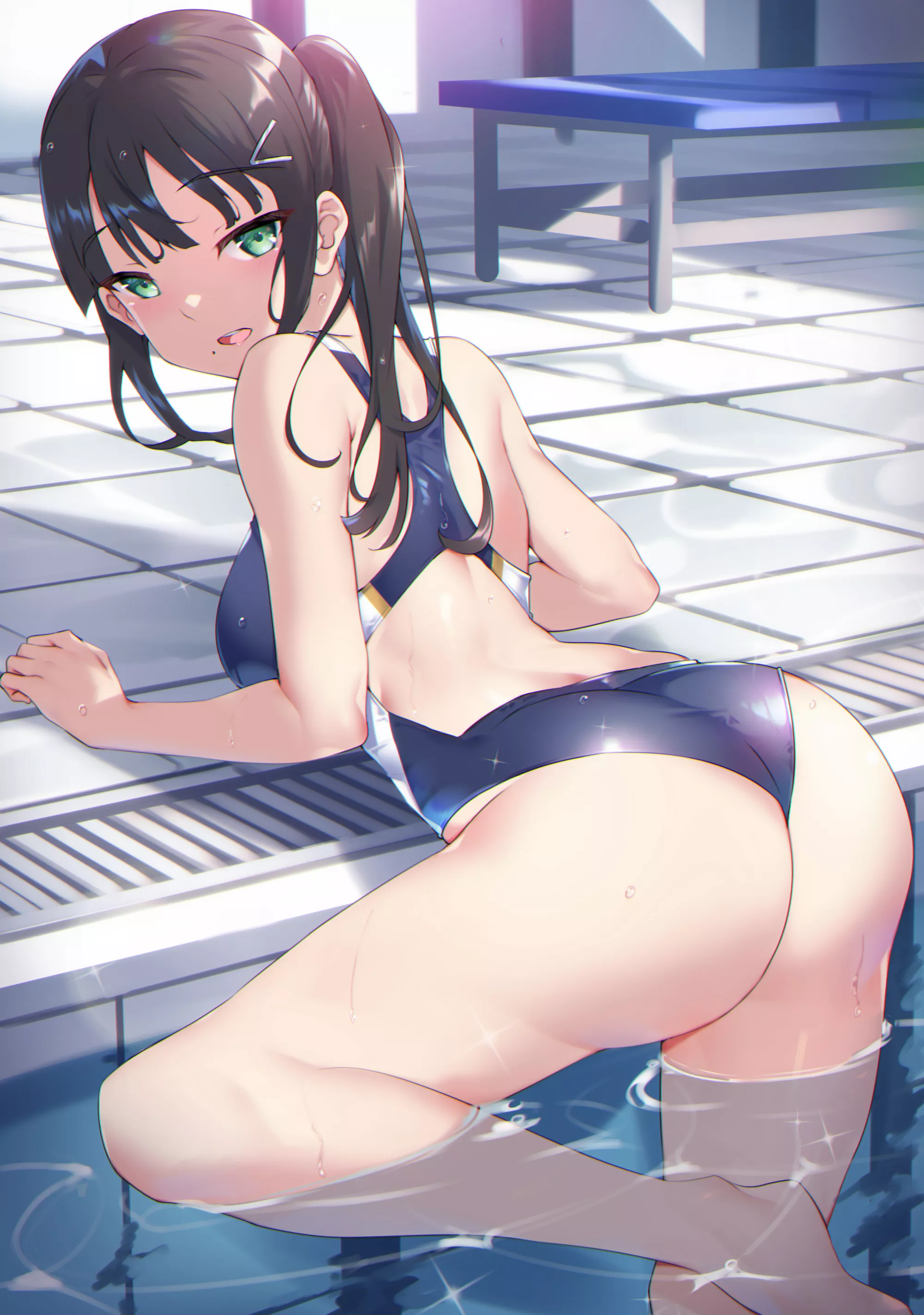 Kurosawa Dia Climbing Out Of The Pool ( Yamaori) [Love Live!] posted by sequence_string