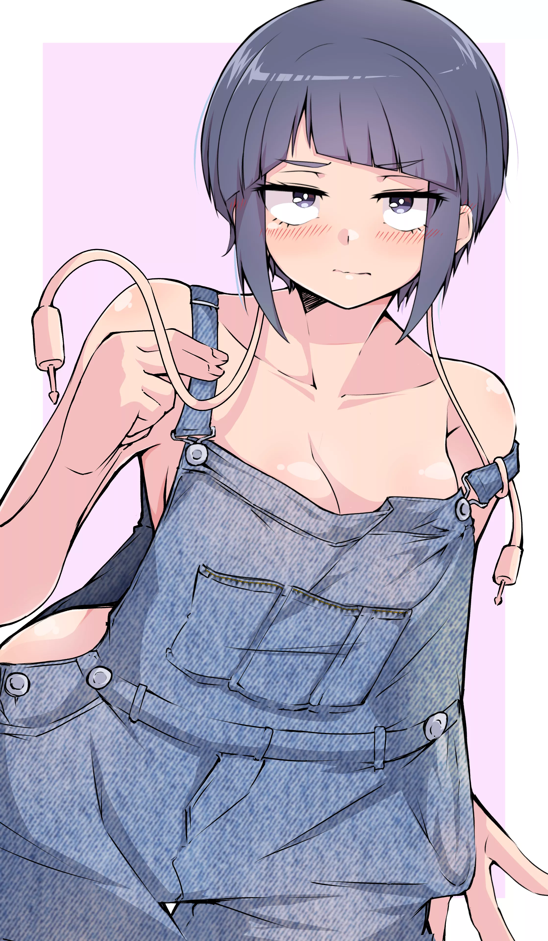 Kyoka wearing oversized overalls [Shinonome Mozuku] posted by GongonzolaH