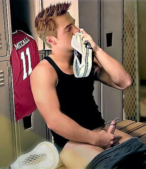 “ Lacrosse player smells his jockstrap” … by neilfromsydney2003