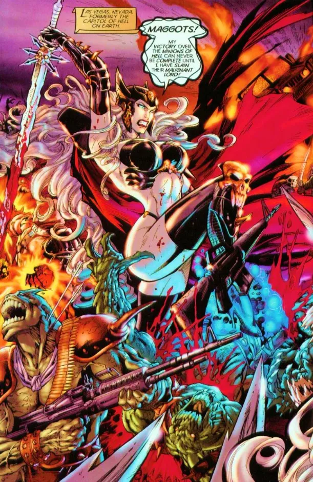 Lady Death In Battle [Lady Death: Judgement War #1] posted by lordhater1