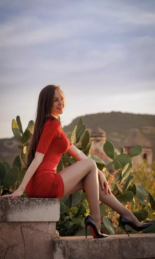 Lady in red by tatsianapaulava