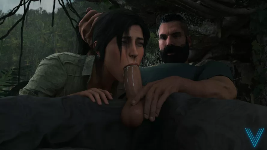 Lara gets a mouthful (The Vice) by Kuro-Oji