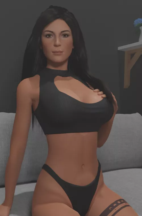 Lara sit on sofa (CTRL-V3D) by Sherbet_Opposite