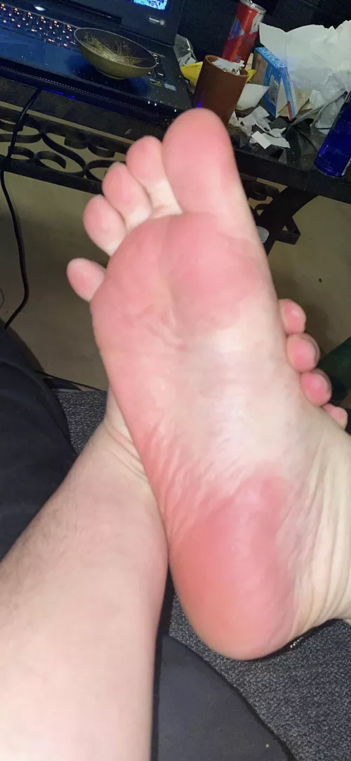 Late night pic, with that light my soles looks even more pink X///X by Mother-Drive5607