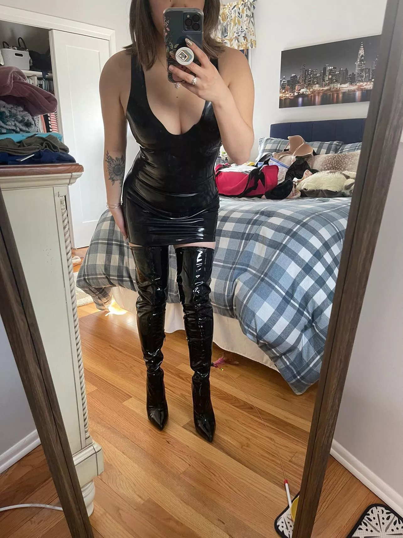 Latex and thigh high boots. My two favorite things posted by hopefulmetsfan