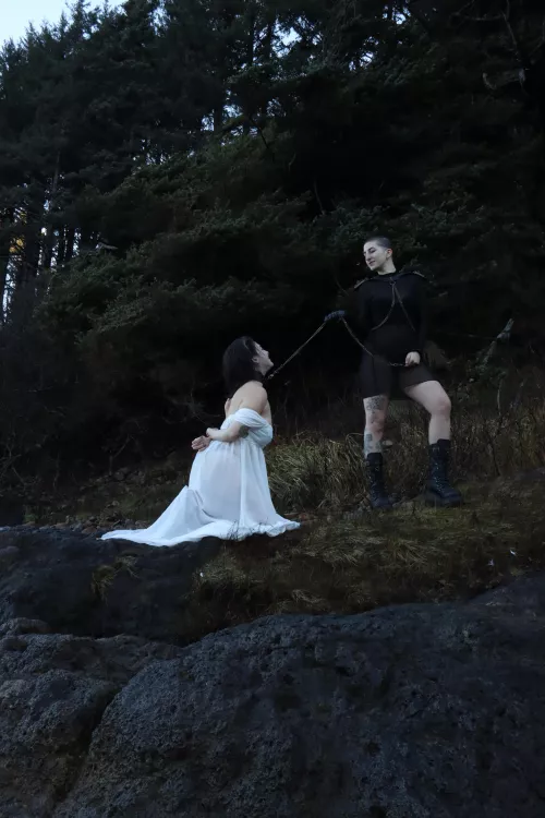 Leading a pet through the wilderness 🍃 by Sabersmyth