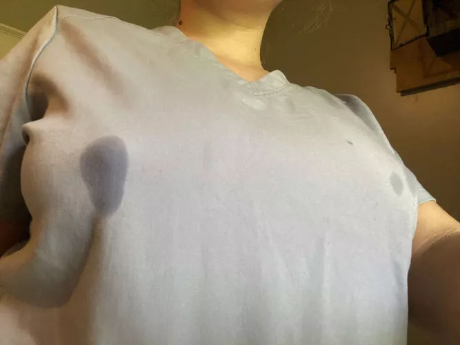 leaked thru before leaving for work..time to change.. by RaelynnandKylie