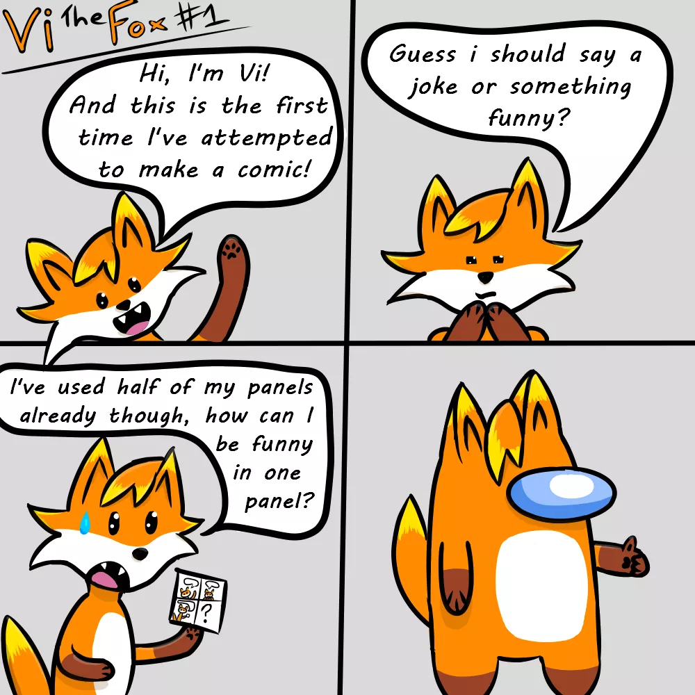 Learning to draw, so had a go at my first panel comic! posted by Ch1L5t3R
