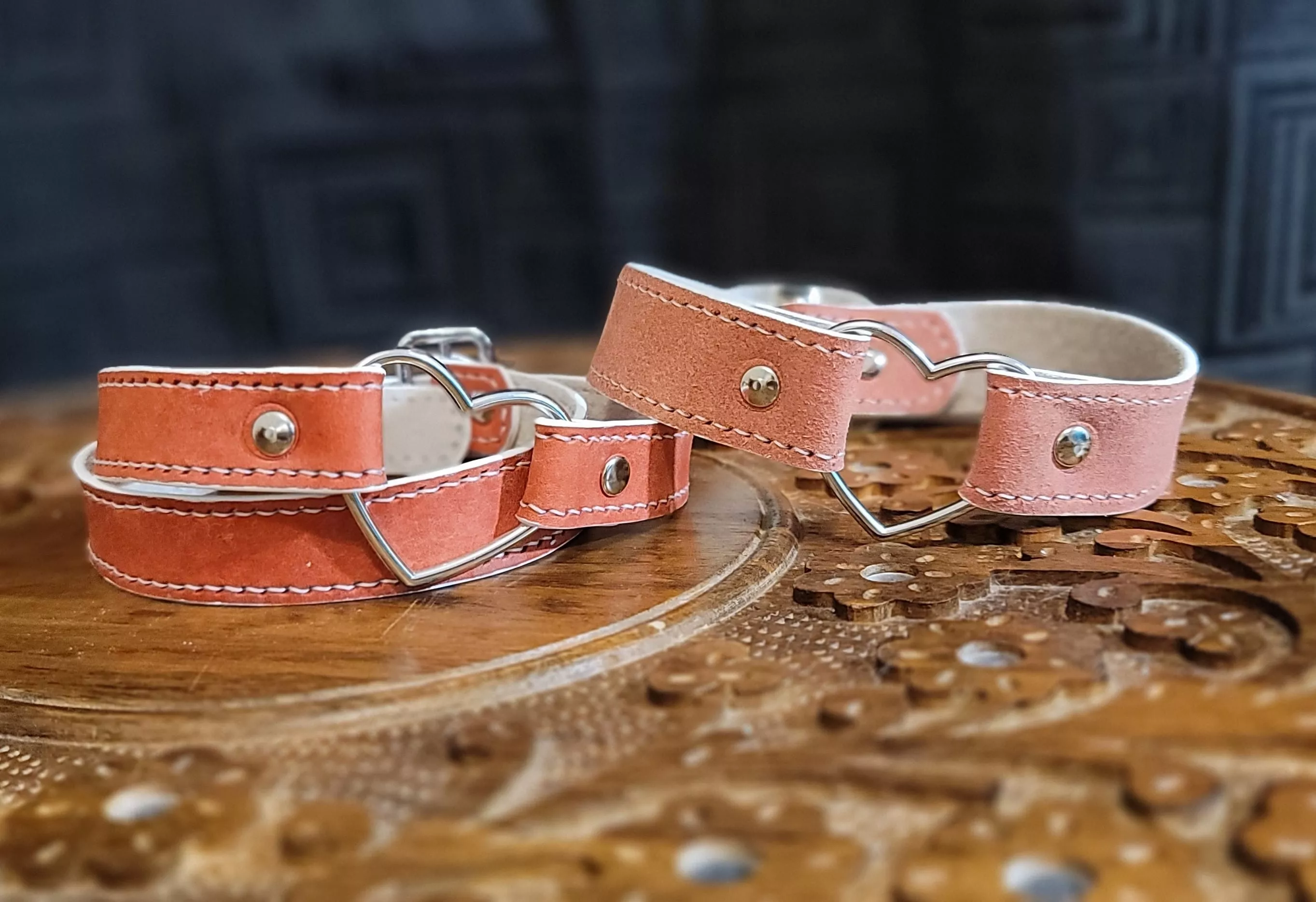 leather leg garter & collar I made posted by xgarebearx27