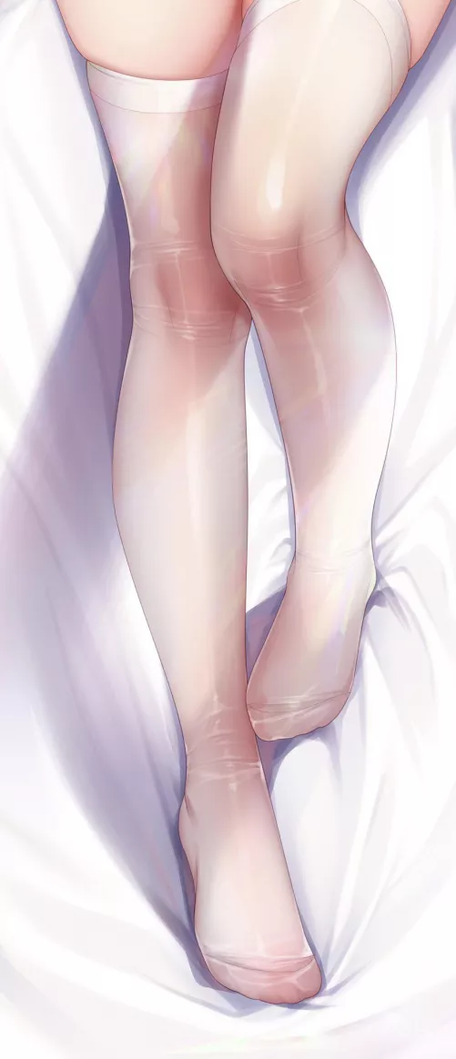 Legs in tight shiny stockings [Original] by silently_sweet