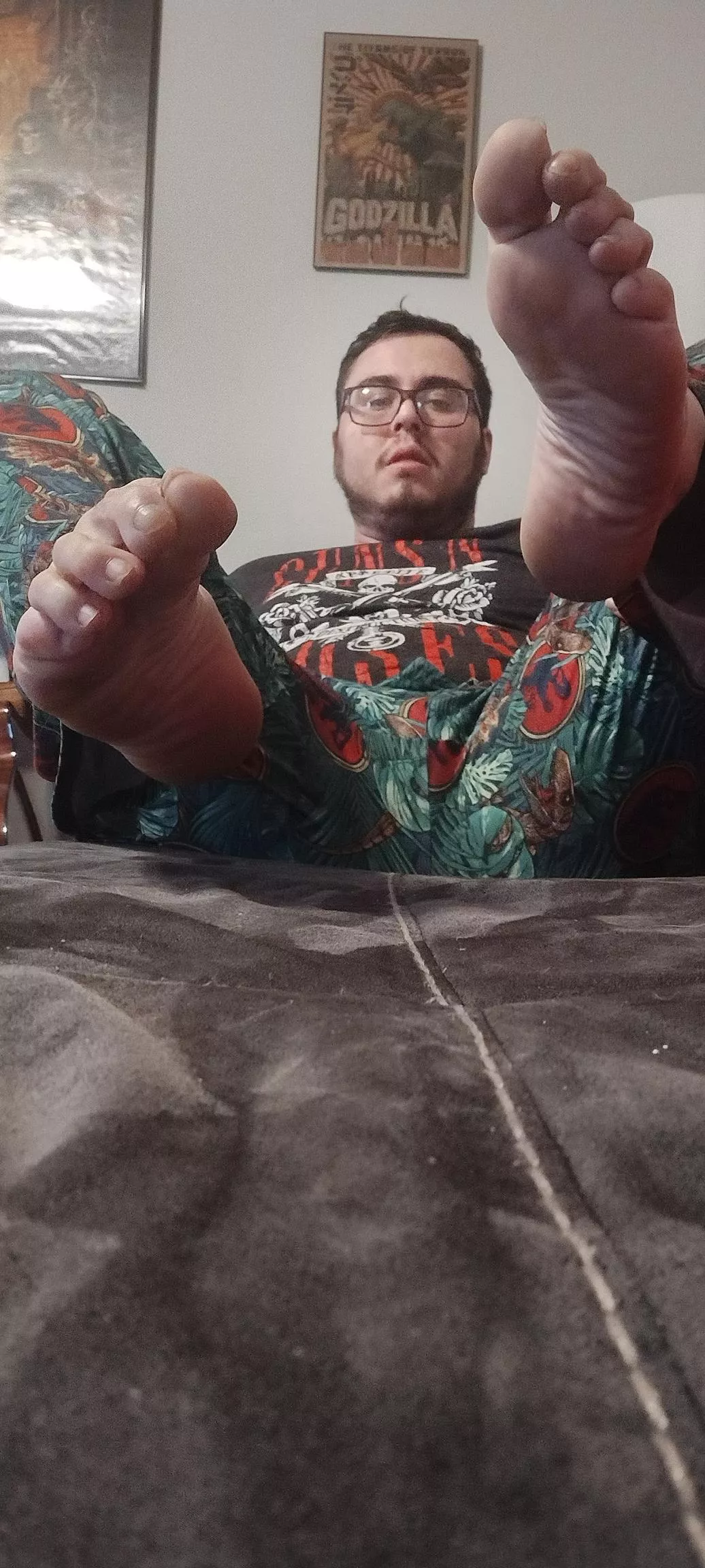 Let me stroke your cock with my size 14s posted by TheBigGeem