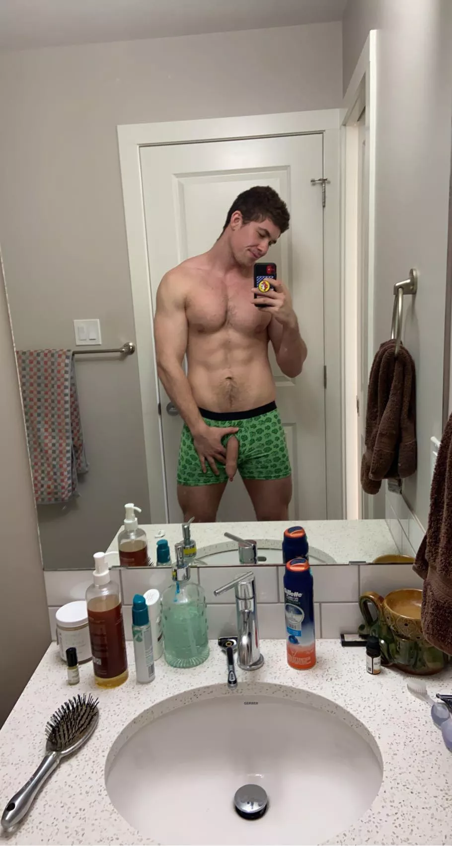 Lettting him hang out of my lucky underwear posted by Jackpackage71