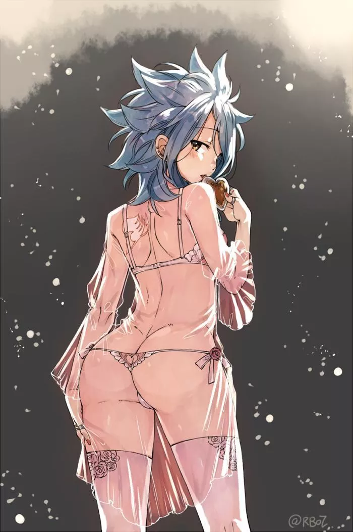 Levy in lingerie (Rusky) [Fairy Tail] posted by MillionHypotheses