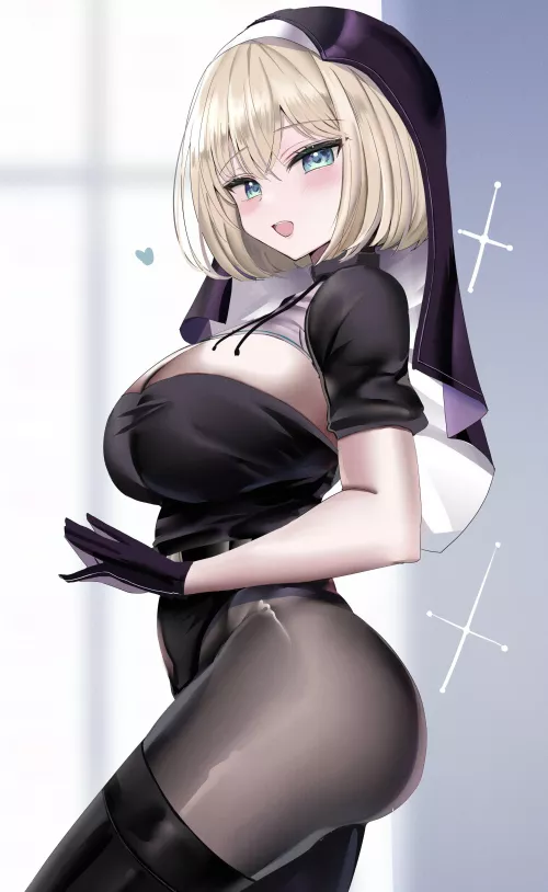 Lewd Nun by SecretMystogan