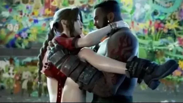 LF Color Source: 1girl, 1boy, brown hair, black hair, dark skin, red dress, boots, final fantasy, braided, sex posted by kei-kazuki