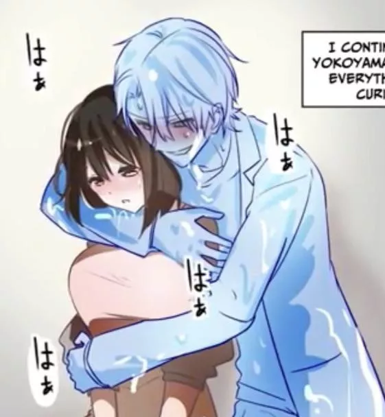 LF color source: 1girl, 1boy, slime man, shapeshifting, big breast, maid outfit, brown hair, blush posted by BlueFlame1330