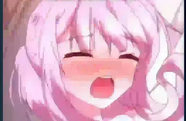 LF Color Source: 1girl, pink hair, long hair, hair between eyes, eyebrows visible through hair, eyes closed, blush, mouth open, face focused posted by kei-kazuki