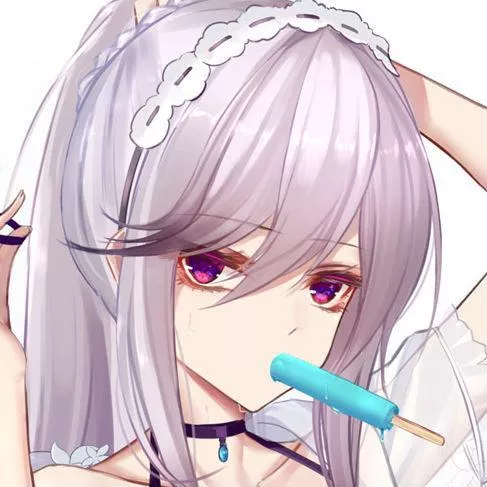 LF Color Source: 1girl, purple hair, long hair, purple choker, purple eye, blue popsicle, white hairband, purple hair tie, Azur lane posted by Ok_Gur_728