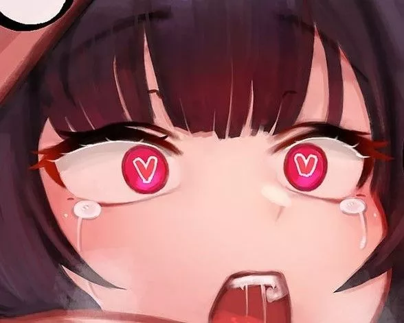 LF Color Source: 1girl, red eyes, heart eyes, black hair posted by Inquiltex