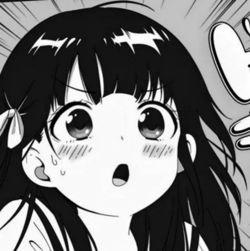 LF Color Source: 1girl, school uniform, black hair, open mouth, blush, sweat, hair between eyes, hair ribbon, by heroxmode