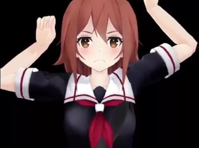 LF COLOR SOURCE: 1girl, schoolgirl, black, pov by thunderminer72