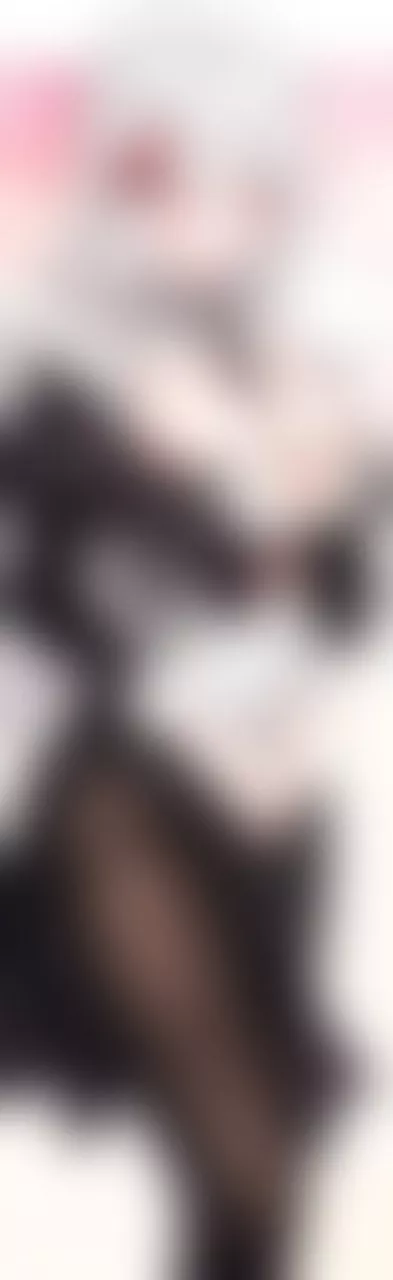 LF Color Source: 1girl, standing, blurry/blurred, gaussian blur, white hair, thighighs, black legwear, maid posted by kei-kazuki