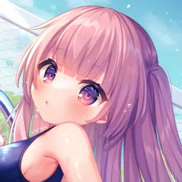 LF Color Source: 1girl, sukumizu, pink hair, purple eyes, gradient eyes, blush, sky, fence, swimsuit, looking to side, armpit, tree, looking at viewer, sideboob, water droplets, open mouth posted by Findinghentai