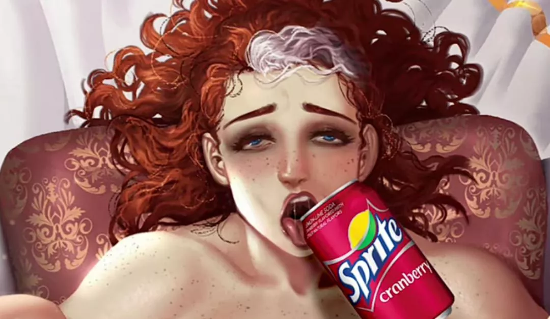 LF color source: red hair, 1girl, blue eyes, white-streak, laying on bed posted by G0lden_st4rs