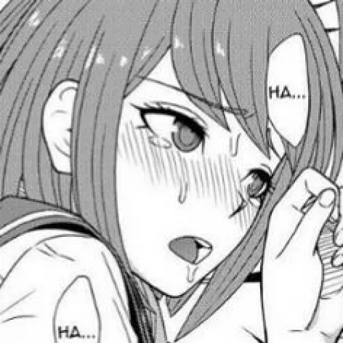 LF Mono Source: 1girl, close up, blushing, bangs, ears, saliva, tears, eyebrows, unfocused eyes, open mouth, uniform, lying, ha..., ha... by Derakart