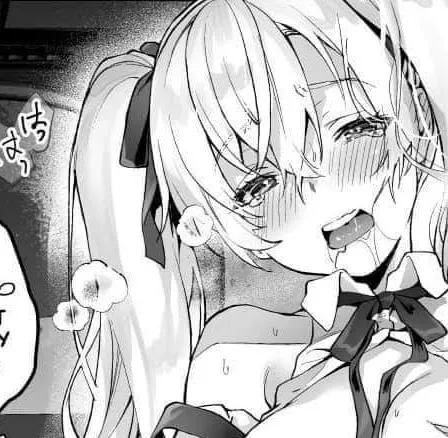 LF Mono Source: 1girl, face focused, twintails, hair ribbon, long hair, white hair, hair between eyes, tear drops, crying, eyes open, mouth open, drooling, saliva, japanese text, steam, blushing, sweating, neck ribbon, looking at viewer, hair in mouth posted by kei-kazuki