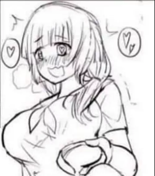 LF Mono Source: 1girl, open wavy mouth, blushing, sailor uniform, twitching, heart-shaped pupils, hair bangs, cup in one hand by Re4NightWing