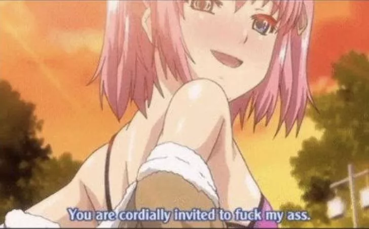 LF Mono Source: 1girl, Pink Hair, Pink Bra, White/Brown Fur Jacket, “You are cordially invited to fuck my ass” posted by RealFainter