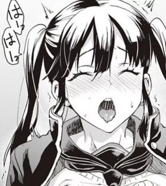 LF Mono Source: 1girl, school uniform, open mouth, full face blush, Japanese/foreign text posted by F33tL0v3RR