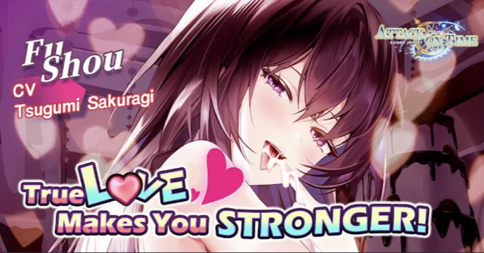LF mono source : “Fu Shou” “CV Tsugumi Sakuragi” “True love makes you stronger!” “Attack on time” Dark red hair, tongue, pick eyes, shoulders, Cum, open mouth, cum on finger, tongue out by OkamiAzz