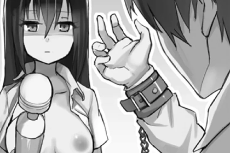 LF Mono Source: handcuff, vibrator, 1boy, 1girl, femdom, blackhair, big breast, by pieetr11