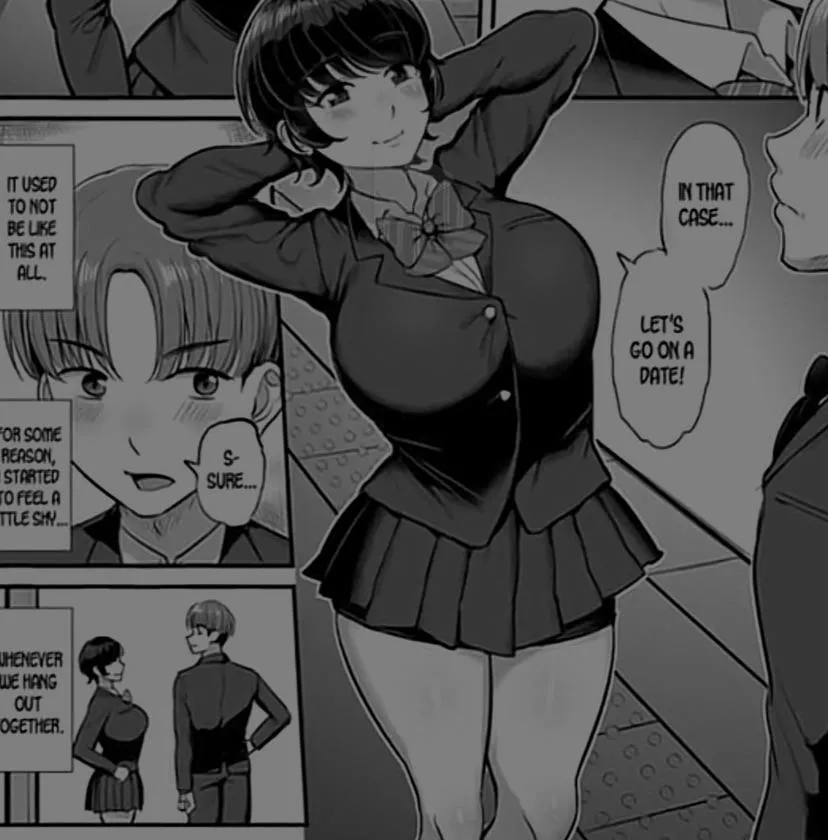 LF Mono source: “in that case… let’s go on a date! S-sure… it used to not be like this at all.. for some reason, I started to feel a little shy… whenever we hang out” school uniform, pixie cut, 1boy, 1girl, big boobs, someone said it was ntr  posted by peeweejankins69
