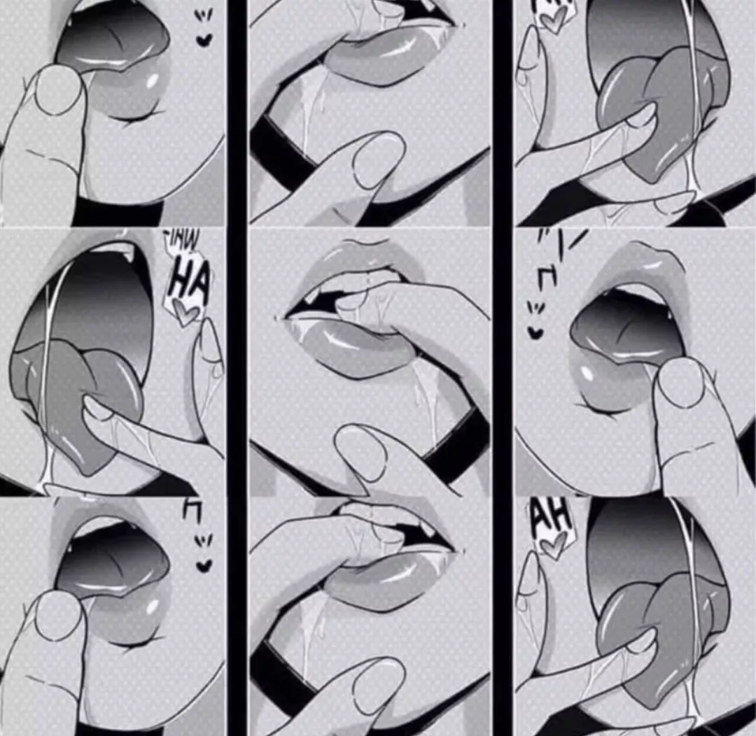 LF Mono Source: tongue out, saliva, finger in mouth, lipstick, finger sucking posted by IrithyllHabitant