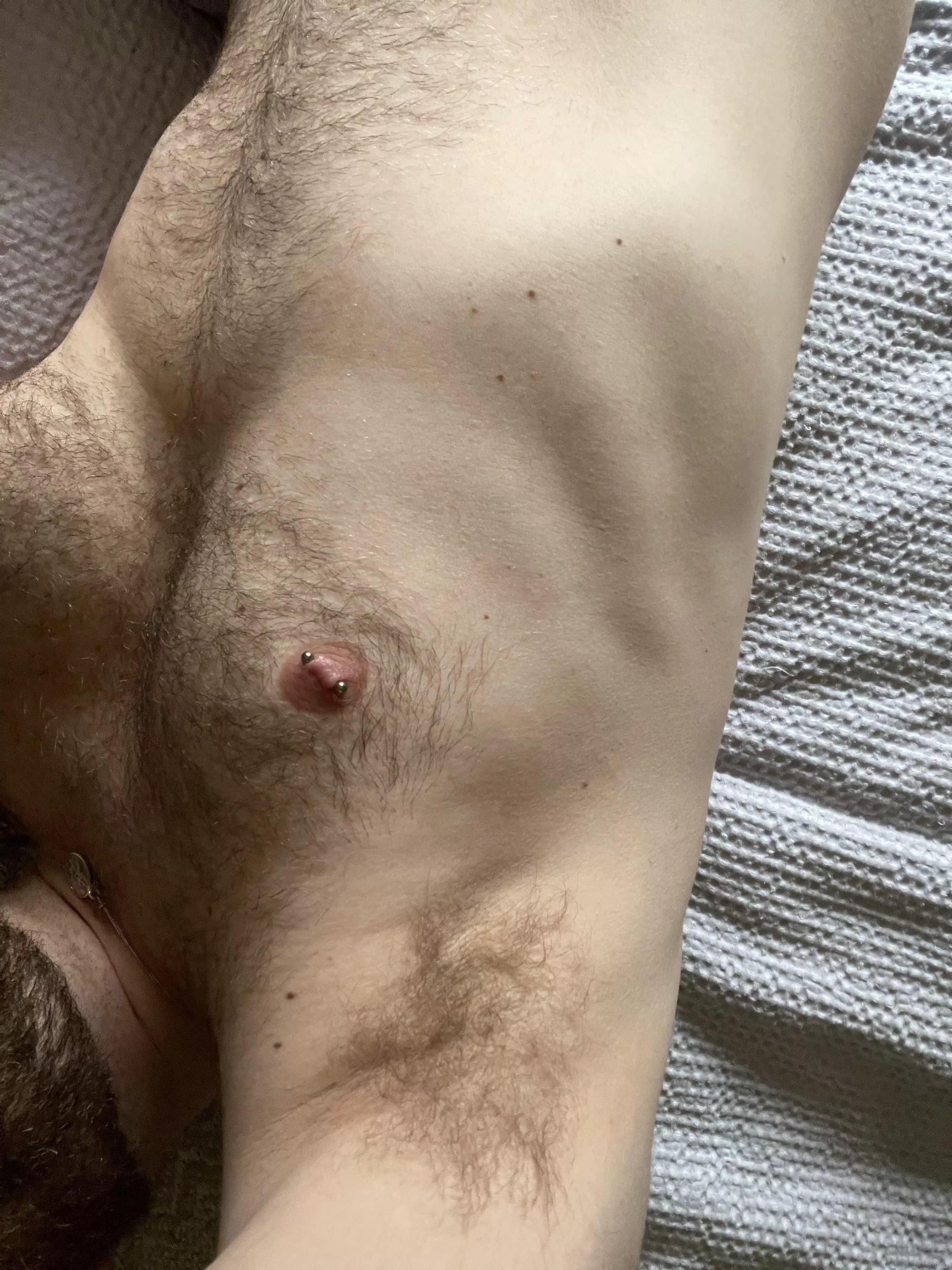 Lick from my pits down to my nips? posted by rwmc34