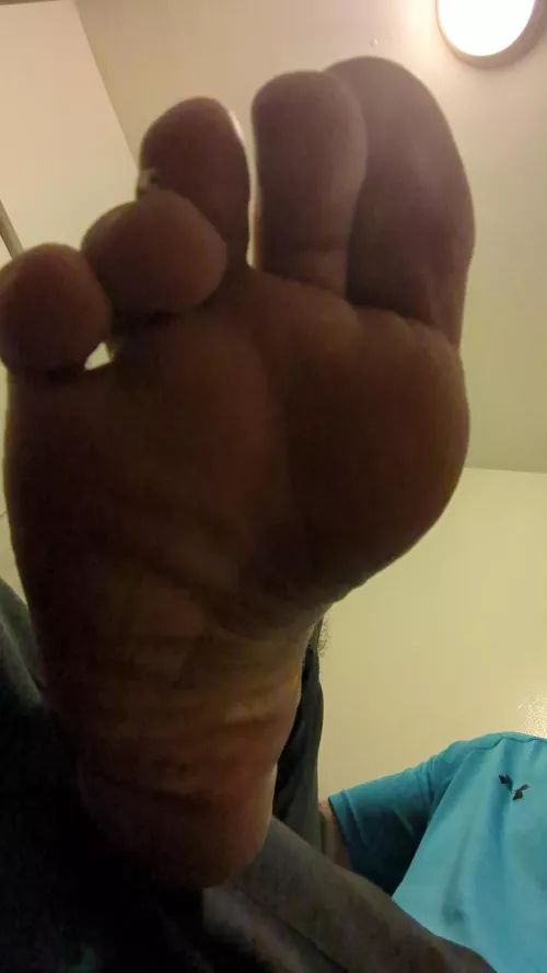 lick my thick meaty sole by TorontoMaleFeet