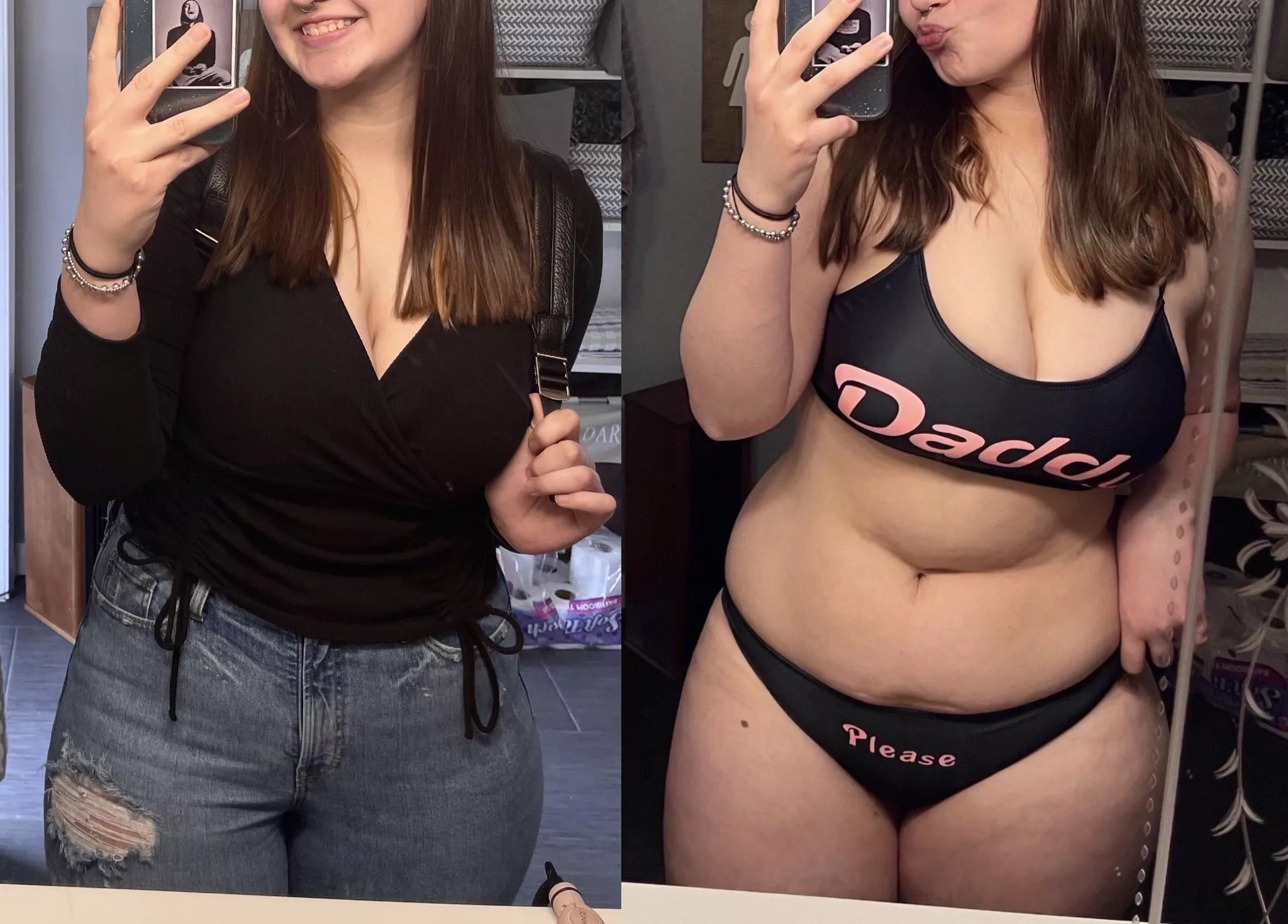 Like what’s under my outfit? posted by lelboobs