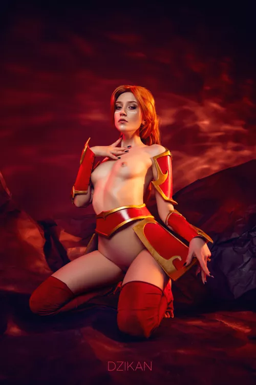 Lina cosplay photoshoot by Dzikan (Dota 2) by MaoDzikan