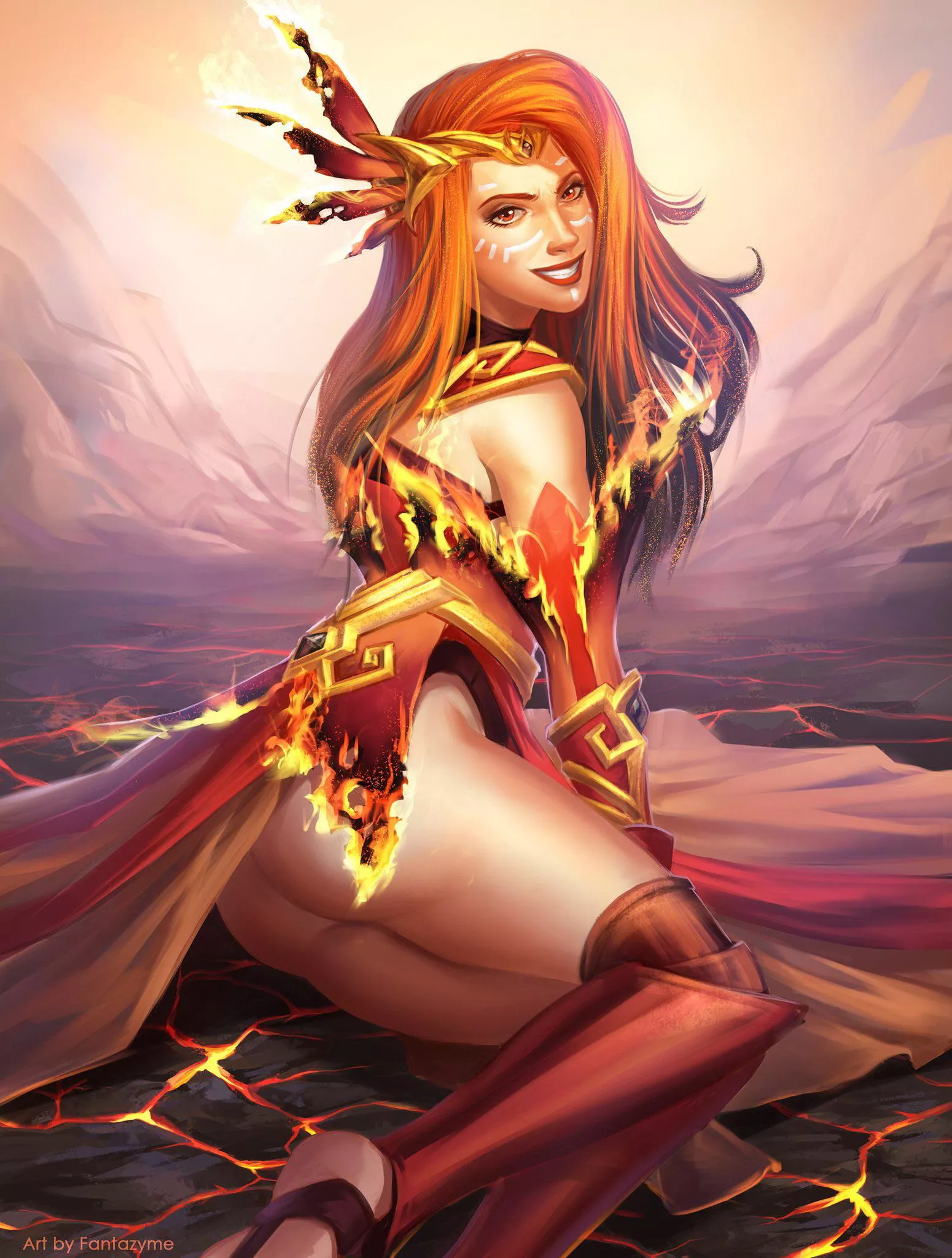 Lina (unknown artist) posted by VengefulSpirit_bae